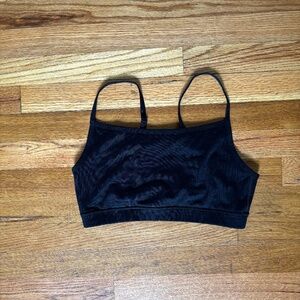 Women's Black Woolx Luna Merino Wool Bralette - Size Medium